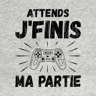 Attends JFinis Ma Partie // Black T-Shirt